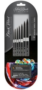Silver Brush Black Velvet "Must-Have Rounds" Watercolor Set 7szt - komplet syntetycznych pędzli akwarelowych