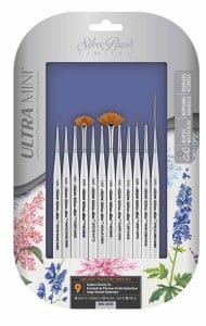 Silver Brush Ultra Mini  "Explorer Variety" Set 12szt - komplet syntetycznych pędzli do detali