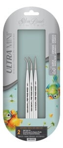 Silver Brush Ultra Mini  "Tight Spot" Set 3szt - komplet syntetycznych pędzli do detali