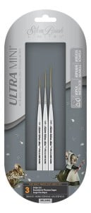 Silver Brush Ultra Mini  "Striper" Set 3szt - komplet syntetycznych pędzli do detali