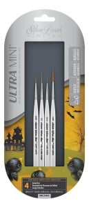 Silver Brush Ultra Mini  "Detail" Set 4szt - komplet syntetycznych pędzli do detali