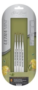 Silver Brush Ultra Mini  "Decorative Favorites" Set 4szt - komplet syntetycznych pędzli do detali