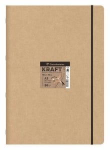 Clairefontaine Kraft Sketch Book 115g 20ark - blok szyty z papierem kraft