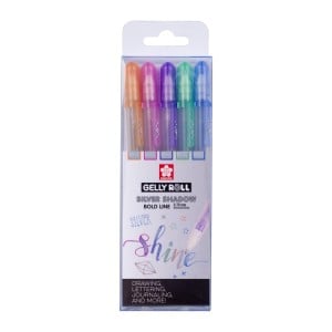 Sakura Gelly Roll Gold&Silver Shadow Set 10 kolorów - komplet piaków żelowych