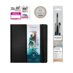 da Vinci Gift Box Aquarell Set - zestaw prezetowy farby+pędzle+blok i taśma