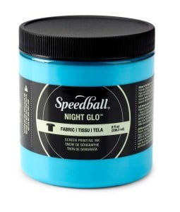 Speedball Night GLow Fabric Screen Printing Ink BLUE - farba do sitodruku na tkaninach