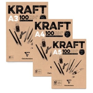 Blok KRAFT 90g 100ark - blok z papierem "pakowym"