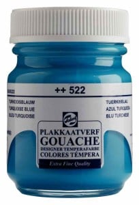 Talens Gouache Extra Fine 522 TURQUOISE BLUE - gwasz artystyczny