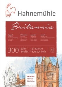 Britania Aquarell Paper 300g HP 12 ark - blok akwarelowy