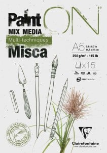Blok Paint'On Misca Mix Media 250g 15ark - blok z papierem z miskantu