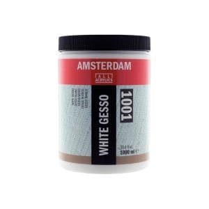 White Gesso - grunt akrylowy biały, Amsterdam Acrylic