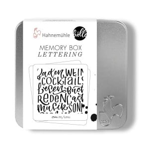 Zestaw kart Memory Box Lettering 250g 50 arkuszy 90x90mm Hahnemuhle
