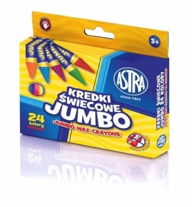 ASTRA Kredki śiecowe JUMBO 24 kolory