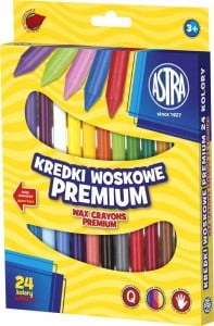 ASTRA Kredki Woskowe Premium - komplet 24 kolory
