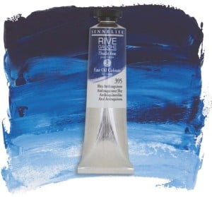 395 Anthraquinone blue, farba olejna Rive Gauche Sennelier