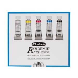 Akademie Acryl Color Primary Colors 5x60ml - komplet farb akrylowych Schmincke