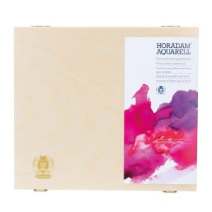 Horadam Watercolor Wooden Box 80x5 ml - komplet akwwareli w drewnianej kasecie Schmincke
