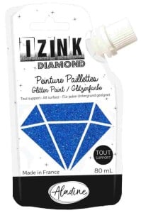 IZINK Diamond Farba brokatowa Ciemno Niebieska 80 ml