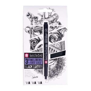 Pigma Micron Black Set 3 - komplet 3 cienkopisów