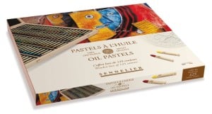 Sennelier Oil Pastels Set 125 kolorów - komplet pasteli olejnych w drewnianej kasecie