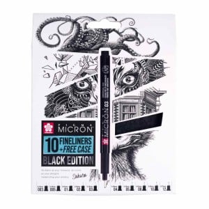 Pigma Micron Black Set 10 cienkopisów - zestaw pisaków