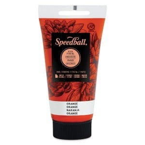 Speedball Water Soluble Block Ink ORANGE - wodna farba graficzna