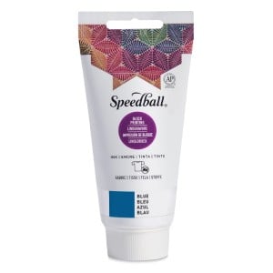 Speedball Fabric Block Printing Ink Blue - farba graficzna lino do tkanin