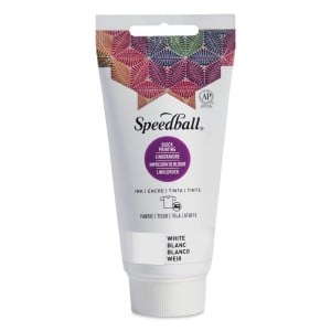 Speedball Fabric Block Printing Ink White - farba graficzna lino do tkanin