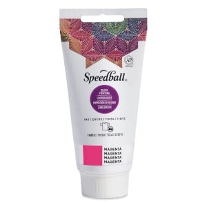Speedball Fabric Block Printing Ink Magenta - farba graficzna lino do tkanin