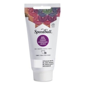 Speedball Fabric Block Printing Ink Opaque White - farba graficzna lino do tkanin