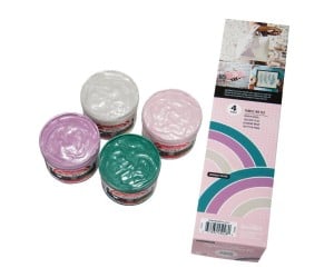Speedball Fabric Screen Printing Set "Polished Pastels" 4x118ml - komplet farb do sitodruku na tkaninach