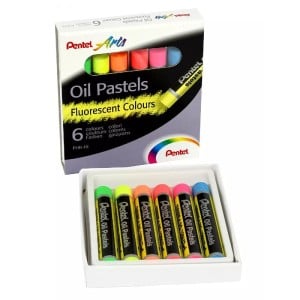 Pentel Pastele olejne Fluorescent 6 kolorów - komplet