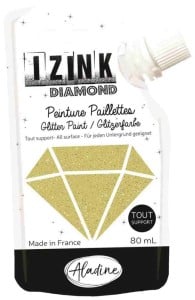 IZINK Diamond Farba brokatowa Złota 80 ml