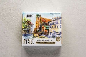 Aquarius Mini Urban Sketchers Set Gold 8x1/2 kostki - komplet akwareli