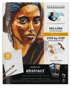 Sennelier Abstract KABARI Set 7x21ml + podobrazie 3D - komplet farb akrylowych