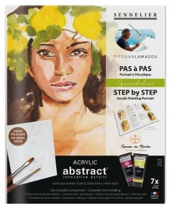Sennelier Abstract GWENDOLINE Set 7x21ml + podobrazie 3D - komplet farb akrylowych