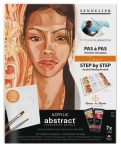 Sennelier Abstract DAYU Set 7x21ml + podobrazie 3D - komplet farb akrylowych