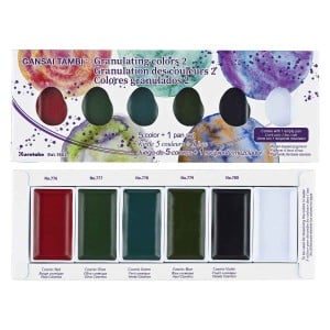 Kuretake Gansai Tambi Granulating Colors II 5 kolorów - komplet farb akwarelowych