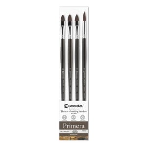 Escoda Primera Set 4szt Oil&Acrylic - komplet pędzli do farb olejnych i akrylowych