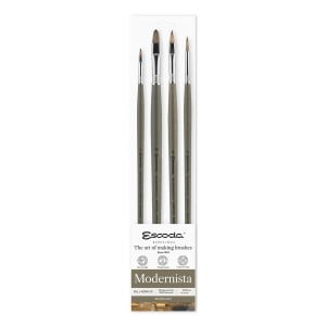 Escoda Modernista Set 4szt Oil&Acrylic - komplet pędzli do farb olejnych i akrylowych