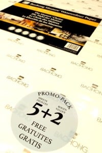 Baohong The Masters' Choice 5+2 GRATIS RGH 300g 56x76cm - Papier akwarelowy 100% Cotton PROMOCJA