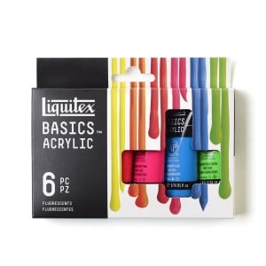 LIQUITEX BASICS 6X22ml FLUO - zestaw farb akrylowych