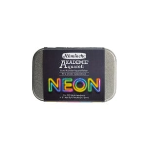 Schmincke Akademie NEON Set 5x1/2 kostki - komplet farb akwarelowech kolory neonowe