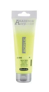 845 Neon Yellow, Akademie Acryl Color Schmincke