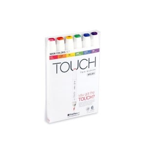 Touch Twin Brush Marker 6 SET Main Color - komplet