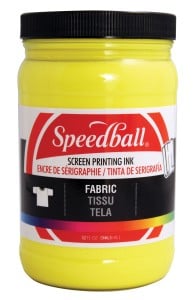 Speedball Fabric Screen Printing Ink YELLOW - farba do sitodruku na tkaninach