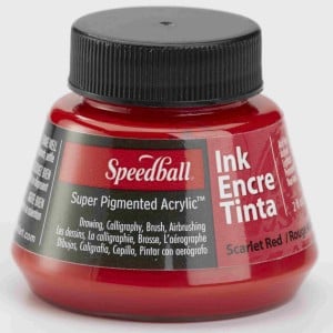 Speedball Tusz "Super Pigmented Acrylic Ink" Scarlet Red 59 ml