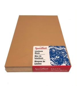 Speedball Linoleum Block "Smoky Tan" 12,7x20,3 cm - płyta do linorytu