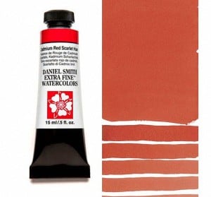 219 Cadmium Red Scarlet Hue, akwarela Daniel Smith