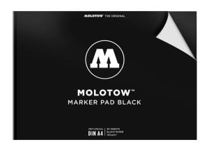 Molotow Marker Black Pad 140g 30 ark - czarny blok do markerów